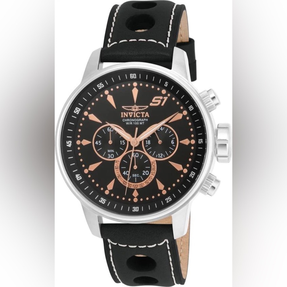 Invicta S1 Rally Men's Watch - 48mm, Black & Rose Gold